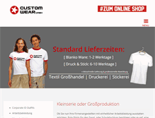 Tablet Screenshot of customwear.de
